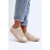 Dámské kožené šněrovací klasické tenisky v béžové barvě Misima (Veľkosť 39)