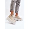 Zazoo 10165 Dámské Sportovní Boty na Masivní Platformě Beige (Veľkosť 40)