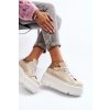 Zazoo 10165 Dámské Sportovní Boty na Masivní Platformě Beige (Veľkosť 40)