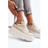 Zazoo 10165 Dámské Sportovní Boty na Masivní Platformě Beige (Veľkosť 40)