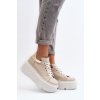Zazoo 10165 Dámské Sportovní Boty na Masivní Platformě Beige (Veľkosť 40)