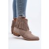 Zazoo 3430 Dámské zamszové botky s řemínky Cappucino (Veľkosť 41)