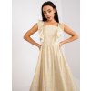 Dámske svetlo-žlte šaty s podtlačeným vzorom kód produktu EM-SK-229.59P