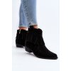 Členkové topánky na podpätku  čierne kód obuvi 3430 BLACKWEL (Veľkosť 37)