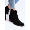 Členkové topánky na podpätku  čierne kód obuvi 3430 BLACKWEL (Veľkosť 37)