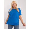 Dámska blúzka plus size tmavo-modrá RV-BZ-14006.06X