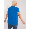 Dámska blúzka plus size tmavo-modrá RV-BZ-14006.06X