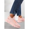 Ružové dámske tenisky na platforme s perforáciou, textilné šnúrovanie, kód produktu TA-209-45 Pink