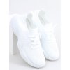 Biele dámske textilné tenisky na šnúrovanie s okrúhlou špičkou, kód produktu YSD011 - 30329-B