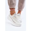 Dámske biele tenisky na platforme z textilu Big Star NN274662 BIAŁY