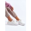Dámske biele tenisky na platforme z textilu Big Star NN274662 BIAŁY