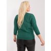 Dámska blúzka plus size tmavo-zelená RV-BZ-9182.14 (Farba Tmavo-zelená, Veľkosť ONE SIZE)