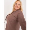 Dámska blúzka plus size hnedá RV-BZ-9234.38 (Farba Hnedá, Veľkosť ONE SIZE)