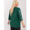 Dámska blúzka plus size tmavo-zelená RV-BZ-9450.36 (Farba Tmavo-zelená, Veľkosť ONE SIZE)