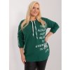 Dámska blúzka plus size tmavo-zelená RV-BZ-9450.36 (Farba Tmavo-zelená, Veľkosť ONE SIZE)