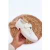 Biele detské tenisky z eko kože na rovnej podrážke s suchým zipsom, kód produktu 22DZ02-1004 WHITE
