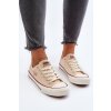Dámske béžové tenisky zo zvrškom z textilu na rovnej podrážke, kód produktu NN274236 BEŻ