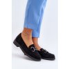 Dámske semišové mokasíny s ozdobou čierne echonesa / 58235 BK SU (Veľkosť 38)
