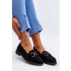 Dámske semišové mokasíny s ozdobou čierne echonesa / 58235 BK SU (Veľkosť 38)