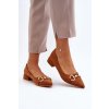 Semišové balerínky s špičatou špičkou Camel Ethere (Veľkosť 36)