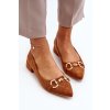 Semišové balerínky s špičatou špičkou Camel Ethere (Veľkosť 36)