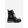 Podšívkované dámské workery Botki zdobené černé Venizi (Veľkosť 37)