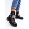 Podšívkované dámské workery Botki zdobené černé Venizi (Veľkosť 37)