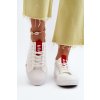 Dámske biele textilné tenisky na platforme Lee Cooper LCW-24-31-2239L WHITE