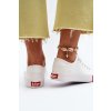 Dámske biele textilné tenisky na platforme Lee Cooper LCW-24-31-2239L WHITE