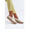 Biele dámske plátenné tenisky na platforme s textilným zvrškom LCW-24-44-2430L WHITE