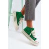 Dámske zelené textilné tenisky na platforme s rovnou podrážkou BL507P GREEN