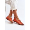 Zazoo 2660 Dámské Kožené Baletky Oranžové (Veľkosť 35)