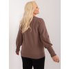 Dámska blúzka plus size hnedá RV-BZ-9227.33X (Farba Hnedá, Veľkosť ONE SIZE)