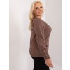 Dámska blúzka plus size hnedá RV-BZ-9227.33X (Farba Hnedá, Veľkosť ONE SIZE)