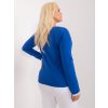 Dámska blúzka plus size kobaltovo-modrá RV-BZ-9242.52 (Farba Kobaltovo-modrá, Veľkosť ONE SIZE)