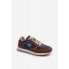 Pánske tenisky  hnedé kód obuvi LCW-24-03-2334M BROWN/NAVY