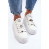 Biele dámske tenisky z eko kože na platforme EV-307 SILVER
