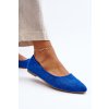 Dámske modré semišové baleríny kommia / 24BL02-7640 BLUE (Veľkosť 36)