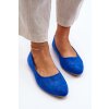 Dámske modré semišové baleríny kommia / 24BL02-7640 BLUE (Veľkosť 36)