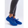 Dámske tmavomodré tenisky z textilu na nízkej podrážke, kód produktu G-23 BLUE