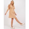 Dámske hnede camel šaty na bežný deň kód produktu TW-SK-BI-26735.56