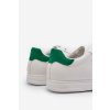Pánske biele tenisky z eko kože na rovnej podrážke NN174280 101 BIAŁY/ZIEL
