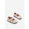 Detské balerínky  biele kód obuvi 24DZ19-7245 WHITE (Veľkosť 22)