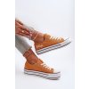 Dámske oranžové tenisky na platforme z textilu, kód produktu LCW-24-31-2216L ORANGE