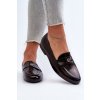 Dámske mokasíny  čierne kód obuvi 24PB98-6990 BLACK (Veľkosť 37)