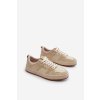 Pánske hnedé tenisky z eko kože na rovnej podrážke Big Star NN174095 BEŻ