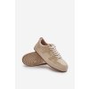 Pánske hnedé tenisky z eko kože na rovnej podrážke Big Star NN174095 BEŻ
