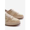 Pánske hnedé tenisky z eko kože na rovnej podrážke Big Star NN174095 BEŻ