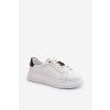 Dámské kožené tenisky s medvídkem bílé Mirven (Veľkosť 40)