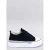 Dámske čierne textilné tenisky na šnúrovanie, kód produktu TA-215